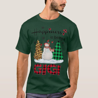 Camiseta La felicidad es ser Gigi Snowman Feliz Navidad