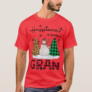 Camiseta La felicidad es ser Gran Snowman Feliz Navidad