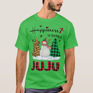 Camiseta La felicidad es ser Juju Snowman Feliz Navidad