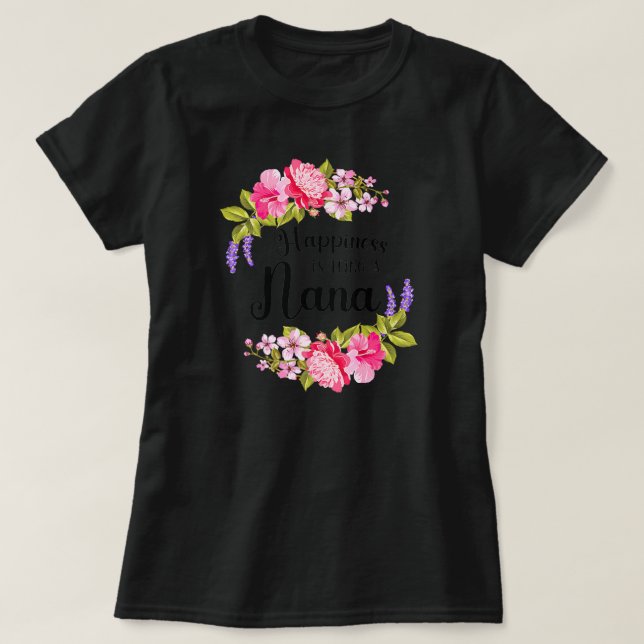 Camiseta La felicidad es ser madre de nana (Diseño del anverso)