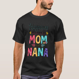 Camiseta La felicidad es ser madre y madre floral de Nana