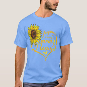 Camiseta La Felicidad Es Ser Mamá Y Madre De Girasol No Nin