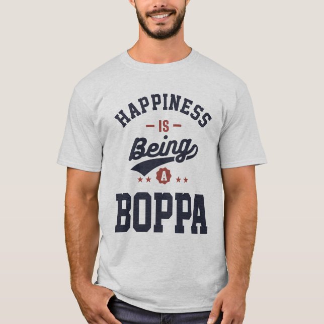 Camiseta La felicidad es ser un abuelo gracioso de Boppa (Anverso)