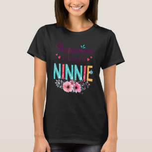 Camiseta La Felicidad Es Ser Un Deco Floral De 9 Mujeres.