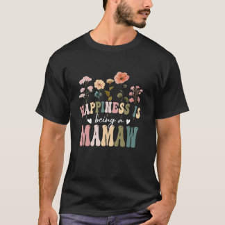 Camiseta La felicidad es ser un Mamaw Floral Design