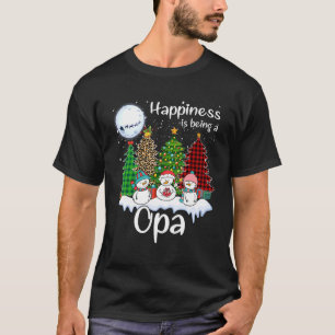 Camiseta La Felicidad Es Ser Un Opa Christmas Tree Leoparl 