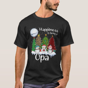 Camiseta La Felicidad Es Ser Un Opa Christmas Tree Leoparl 