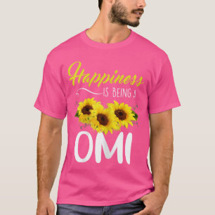 Camiseta La felicidad es ser un regalo de girasol Omi para