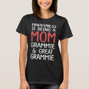 Camiseta La Felicidad Es Ser Una Abuela De Mamá Y Una Gran
