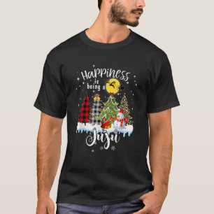 Camiseta La Felicidad Es Ser Una Abuela De Noche De Navidad