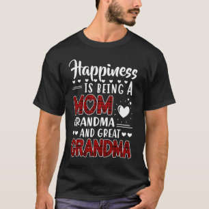 Camiseta La Felicidad Es Ser Una Abuela Mamá Y Una Abuela G