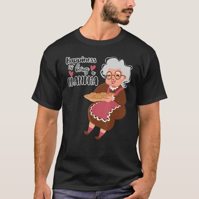 Camiseta La Felicidad Es Ser Una Abuela Mamá Y Una Abuela G (Anverso)