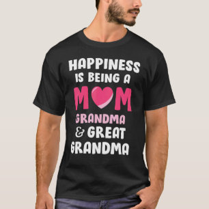 Camiseta La Felicidad Es Ser Una Abuela Mamá Y Una Abuela G