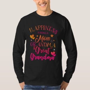Camiseta La Felicidad Es Ser Una Abuela Mamá Y Una Abuela G