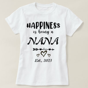 Camiseta La Felicidad Es Ser Una Abuela Nana Más Grande