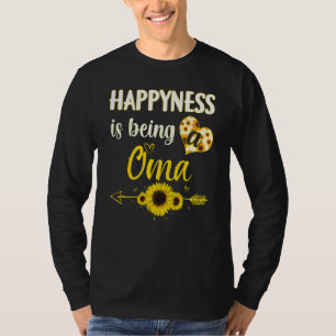 Camiseta La felicidad es ser una abuela Oma girasol Madre