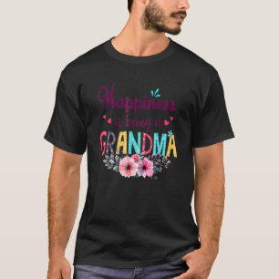 Camiseta La felicidad es ser una abuela que nunca ha hecho 