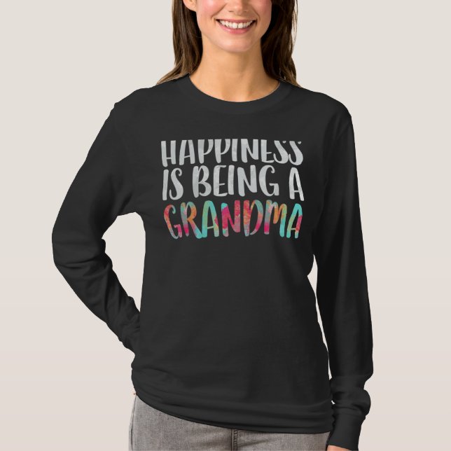 Camiseta La Felicidad Es Ser Una Acuarela De Abuela (Anverso)