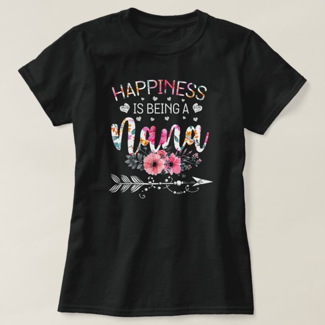 Camiseta La felicidad es ser una madre divertida de Nana Fl (Diseño del anverso)