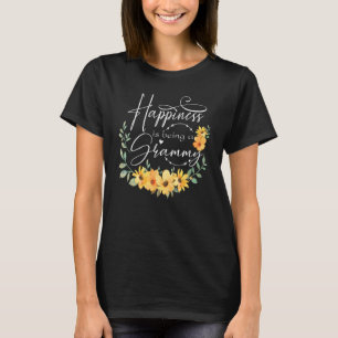 Camiseta La Felicidad Es Ser Una Mujer Grammy Flor Decor Gr
