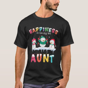 Camiseta La Felicidad Es Ser Una Tía Graciosa De Snowman Wi