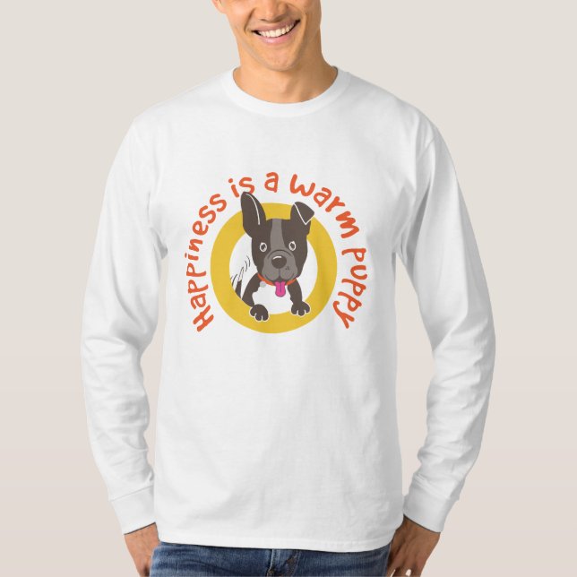Camiseta La felicidad es un cachorro cálido (Anverso)