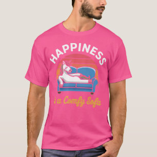 Camiseta La Felicidad Es Un Cómodo Sofá Gracioso Relajante 