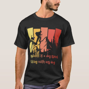Camiseta La felicidad es un día de caminatas con mi perro