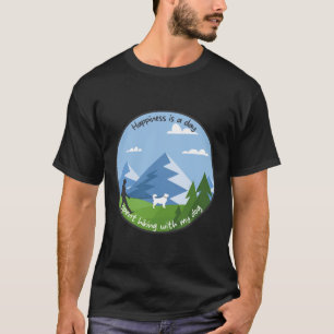 Camiseta La Felicidad Es Un Día Pasado Con Mi Perro Husky C