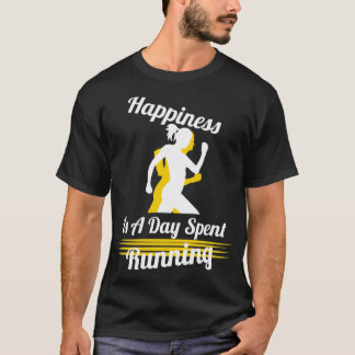 Camiseta La Felicidad Es Un Día Pasado Corriendo Parejas Di