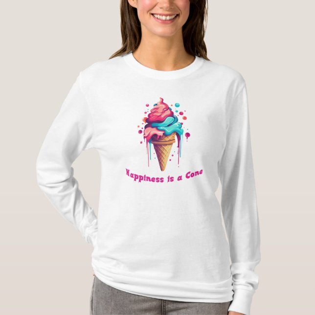 Camiseta La felicidad es un helado (Anverso)