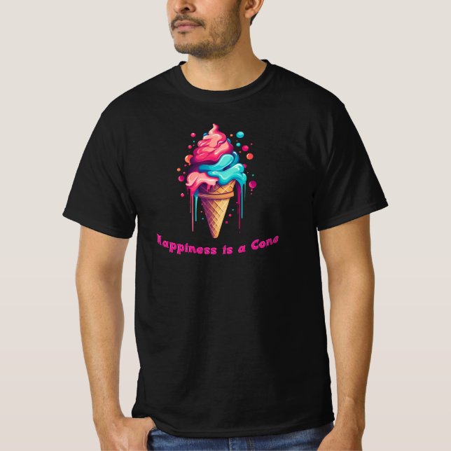 Camiseta La felicidad es un helado (Anverso)