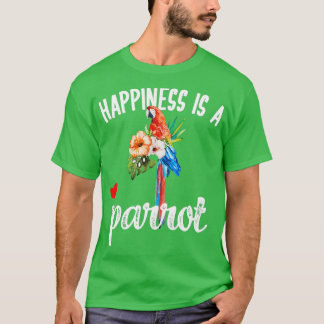 Camiseta La Felicidad Es Un Pájaro Loro De Macao