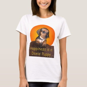 Camiseta La felicidad es un perrito del Dachshund