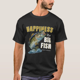 Camiseta La Felicidad Es Un Pescado Grande Y Un Testigo, Un