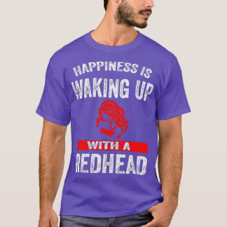 Camiseta La Felicidad Está Despertando Con Una Cabeza Retró