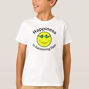 Camiseta La felicidad está nadando rápidamente