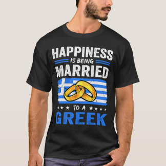 Camiseta La Felicidad Está Siendo Casada Con Una Esposa Gri