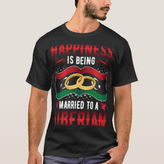 Camiseta La felicidad está siendo casada con una mujer Chic