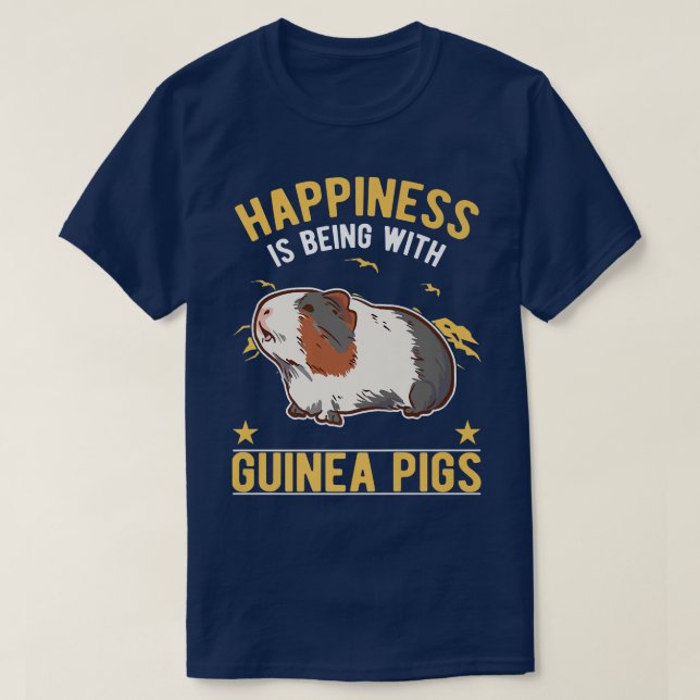 Camiseta La felicidad está siendo con Guinea Pigs Premium (Diseño del anverso)