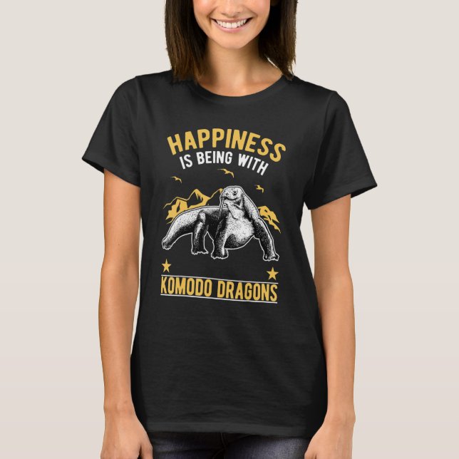 Camiseta La Felicidad Está Siendo Con Los Dragones Komodo (Anverso)