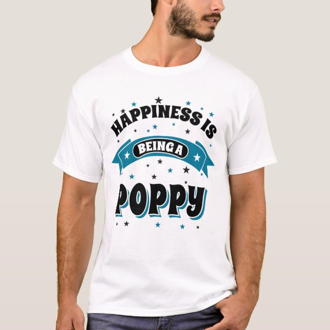 Camiseta La felicidad está siendo una amapola (Anverso)