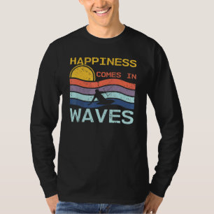 Camiseta La Felicidad Llega En Las Olas De Los Kitesurfista