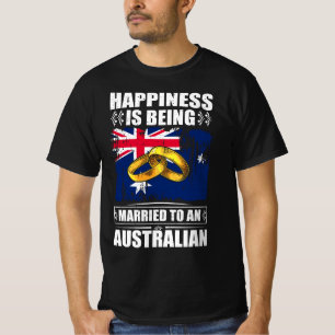 Camiseta La Felicidad Se Casa Con Un Australiano