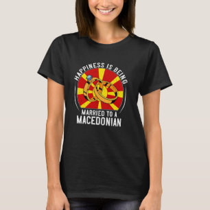 Camiseta La Felicidad Se Casa Con Un Boda Macedonio