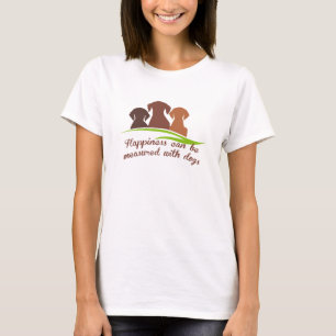 Camiseta La felicidad se puede medir con perros