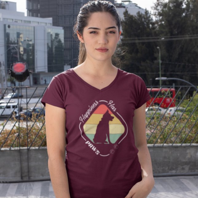 Camiseta La felicidad tiene diseño de garras (Subido por el creador)