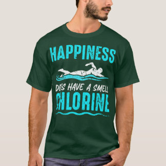 Camiseta La Felicidad Tiene Olor Cloro Nadar