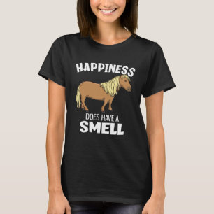 Camiseta La felicidad tiene un olor Caballo en miniatura