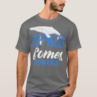 CAMISETA LA FELICIDAD VIENE EN LAS OLAS